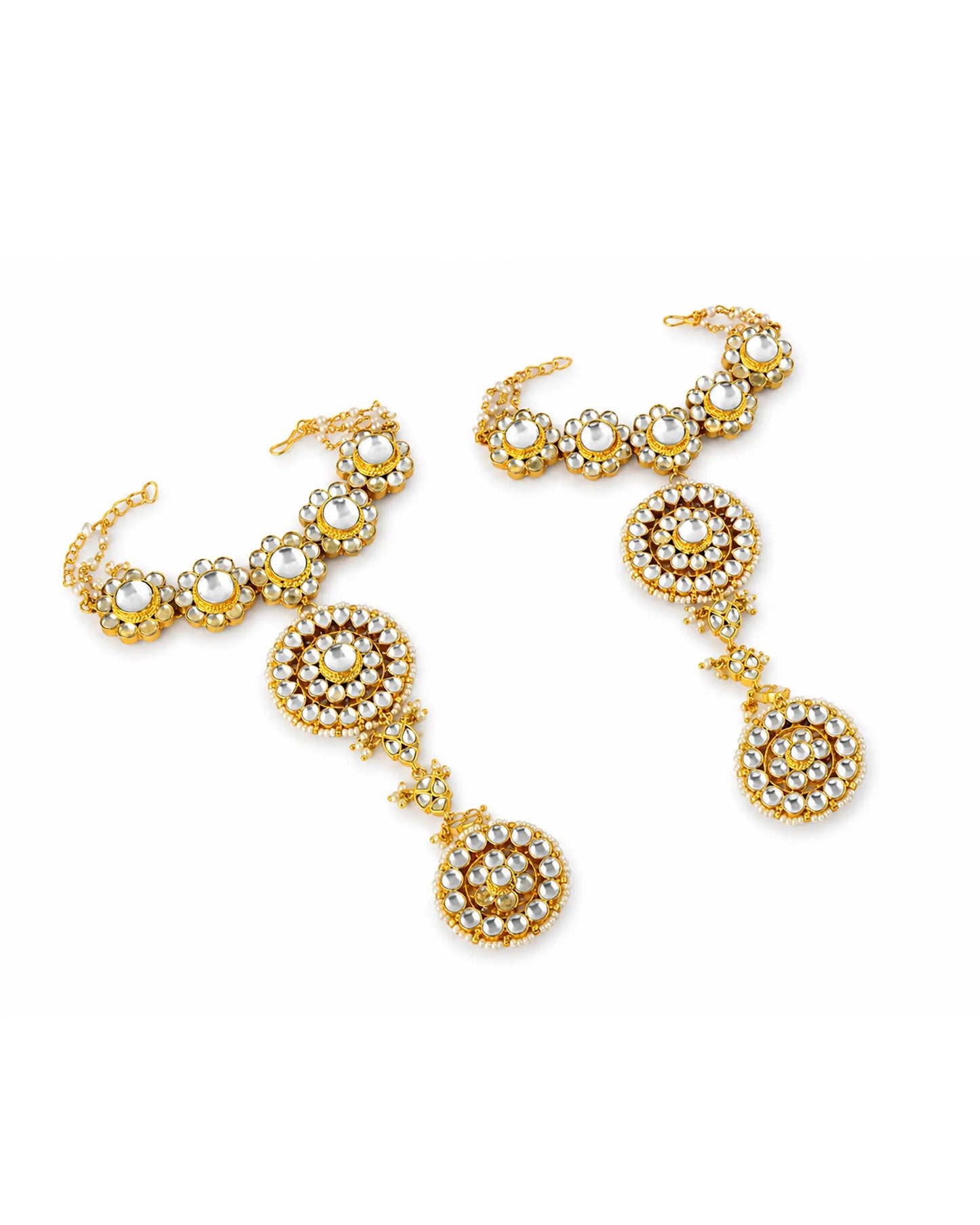 Kundan Hathphool Hand Harness Bridal Hand Chain Jewelry