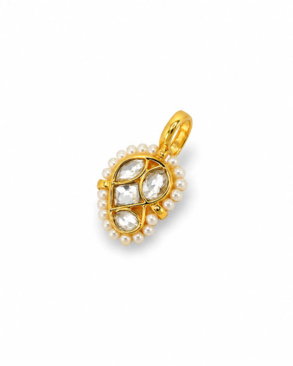 Kundan Pearl Nose Pin for Women