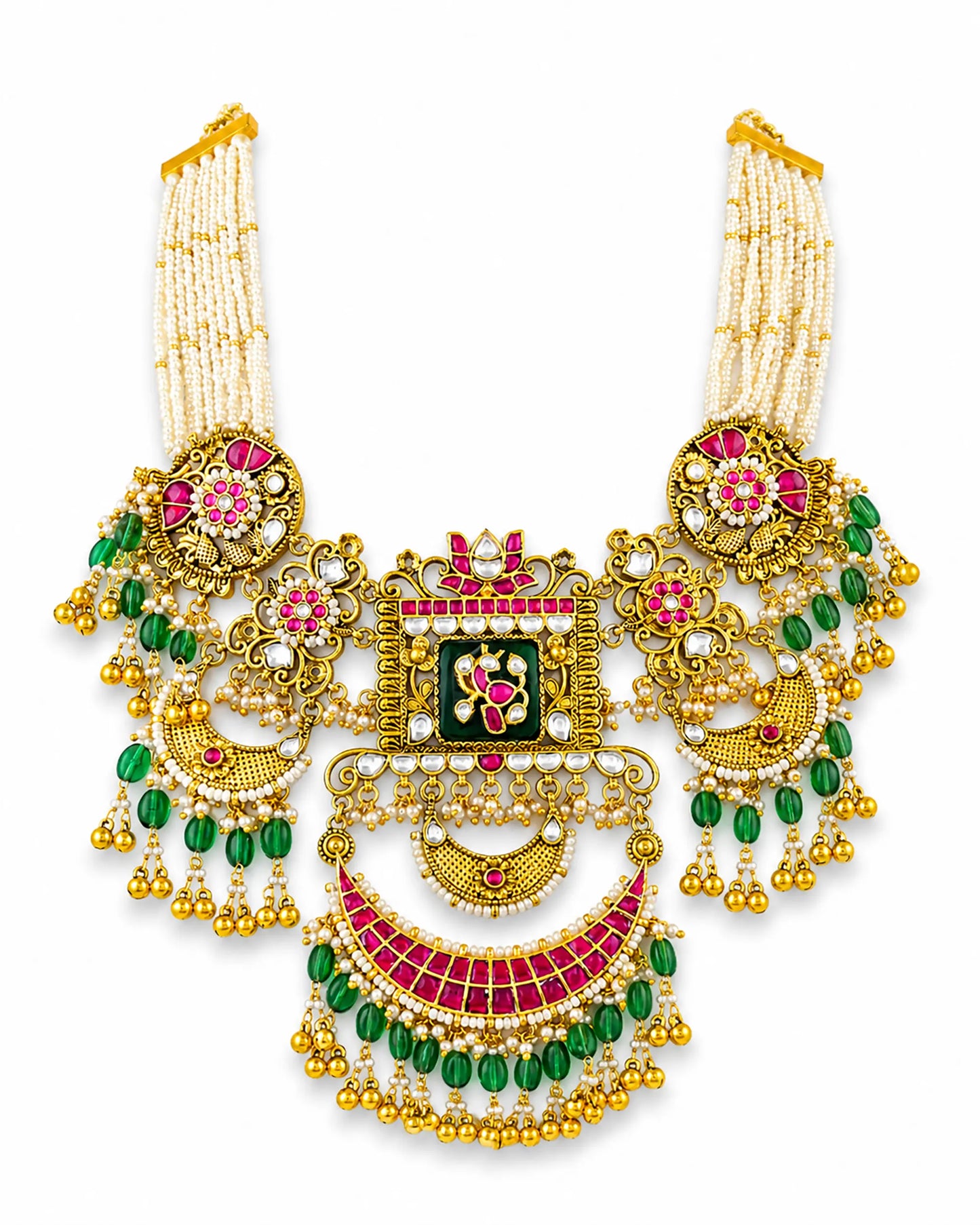Antique Kundan Statement Necklace Set
