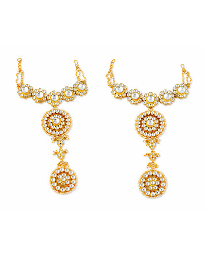 Kundan Hathphool Hand Harness Bridal Hand Chain Jewelry