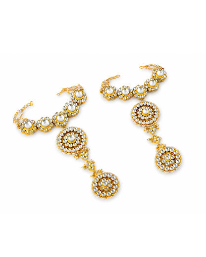 Kundan Hathphool Hand Harness Bridal Hand Chain Jewelry