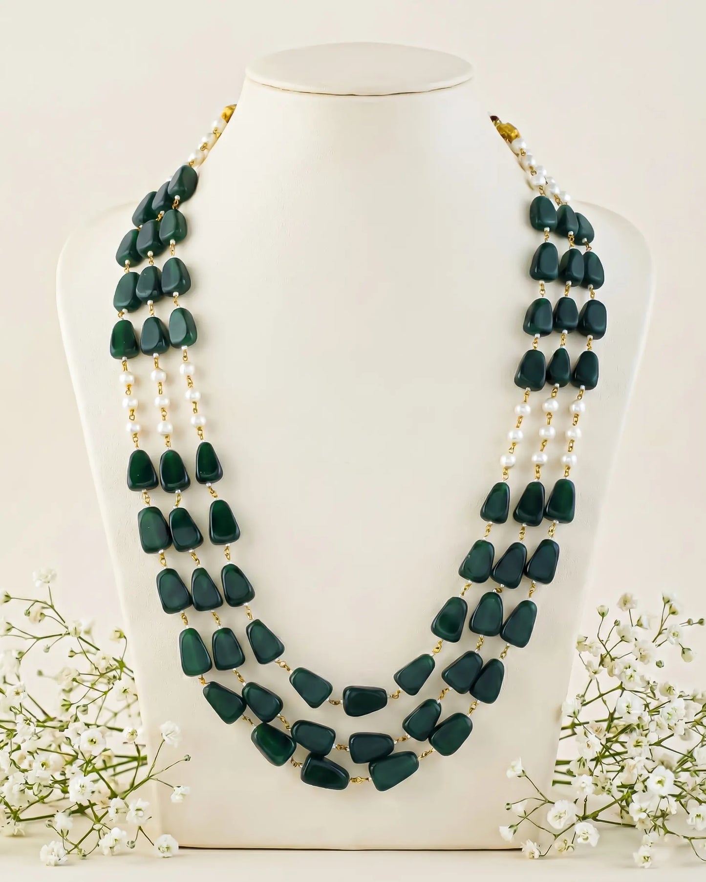 Traditional Groom Pearl Mala Necklace, Indian Wedding Baraat Jewelry
