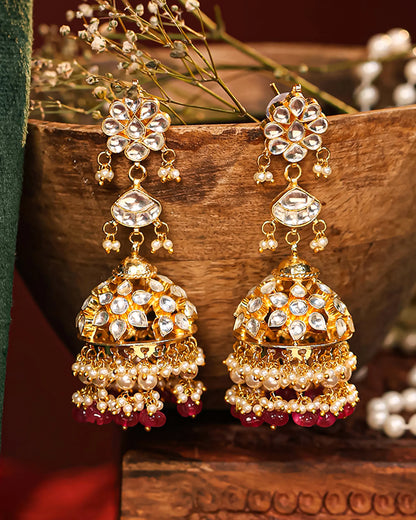 Royal Pink Kundan Gold Plated Choker – Indian Bridal Jewelry Set Necklace