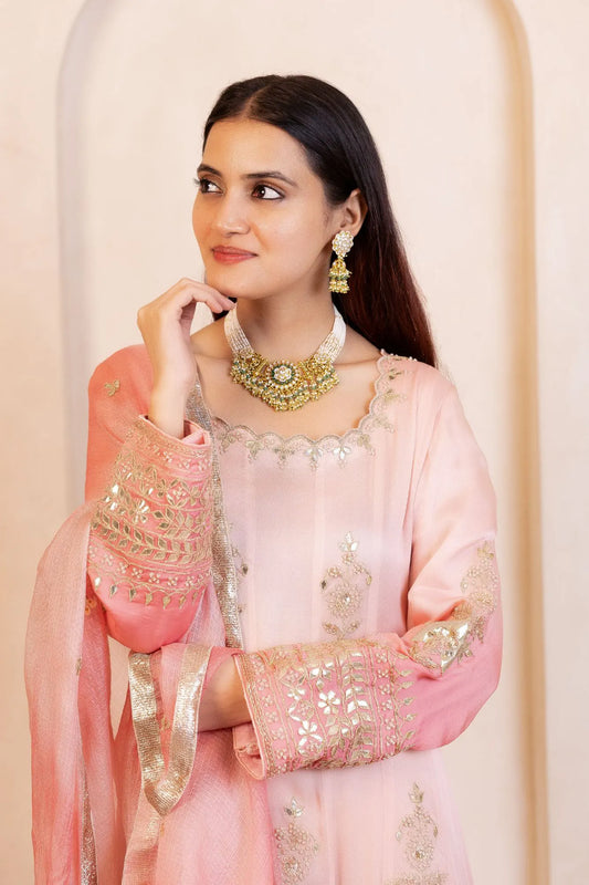 Green Kundan Choker Necklace Set with Pearl Strands, Indian Wedding Jewelry, Statement Choker with Jhumka Earrings, Gold Bridal Set
