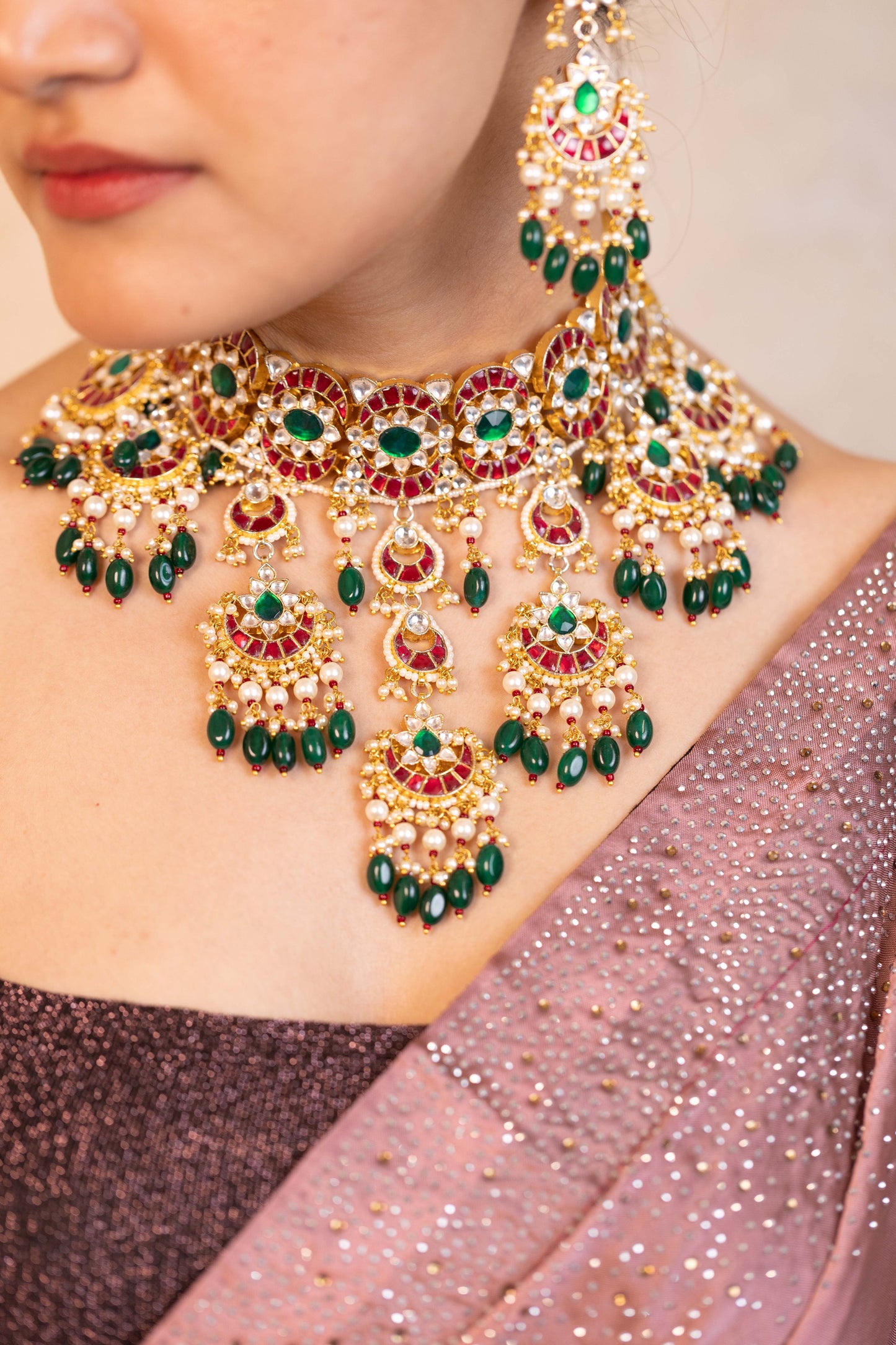 Rachana Multicolor Kundan Bridal Choker Set with Tikka for Wedding & Festive Wear