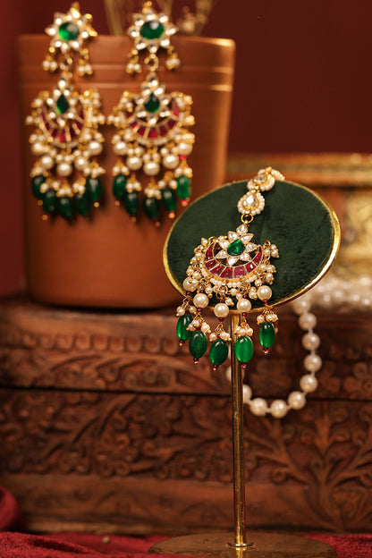 Rachana Multicolor Kundan Bridal Choker Set with Tikka for Wedding & Festive Wear