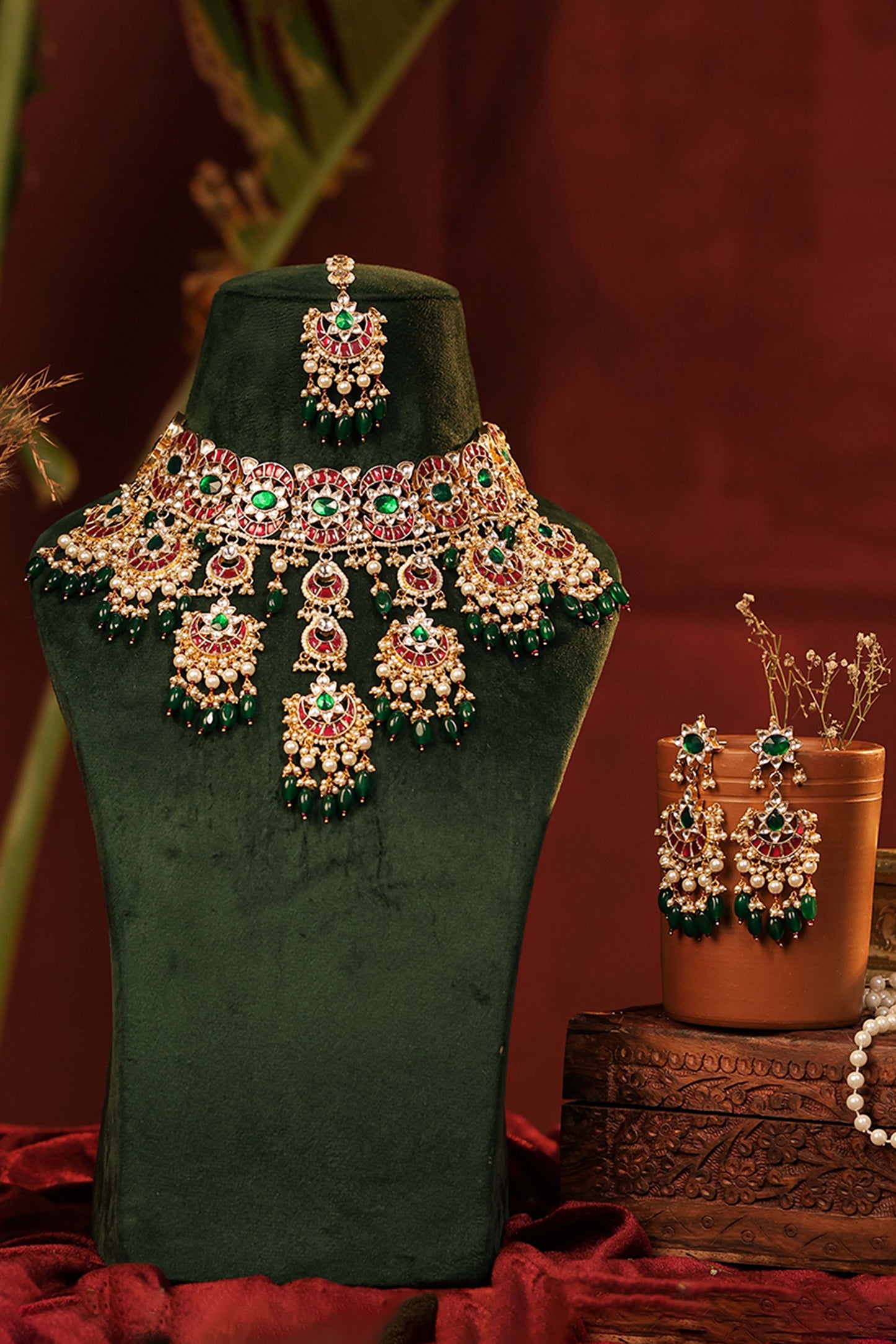 Rachana Multicolor Kundan Bridal Choker Set with Tikka for Wedding & Festive Wear