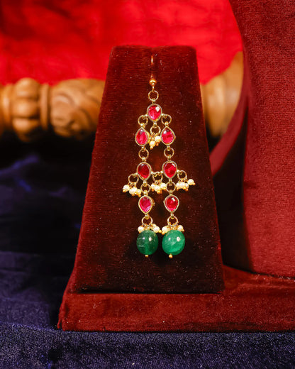 Green Bead Kundan Bridal Choker Set