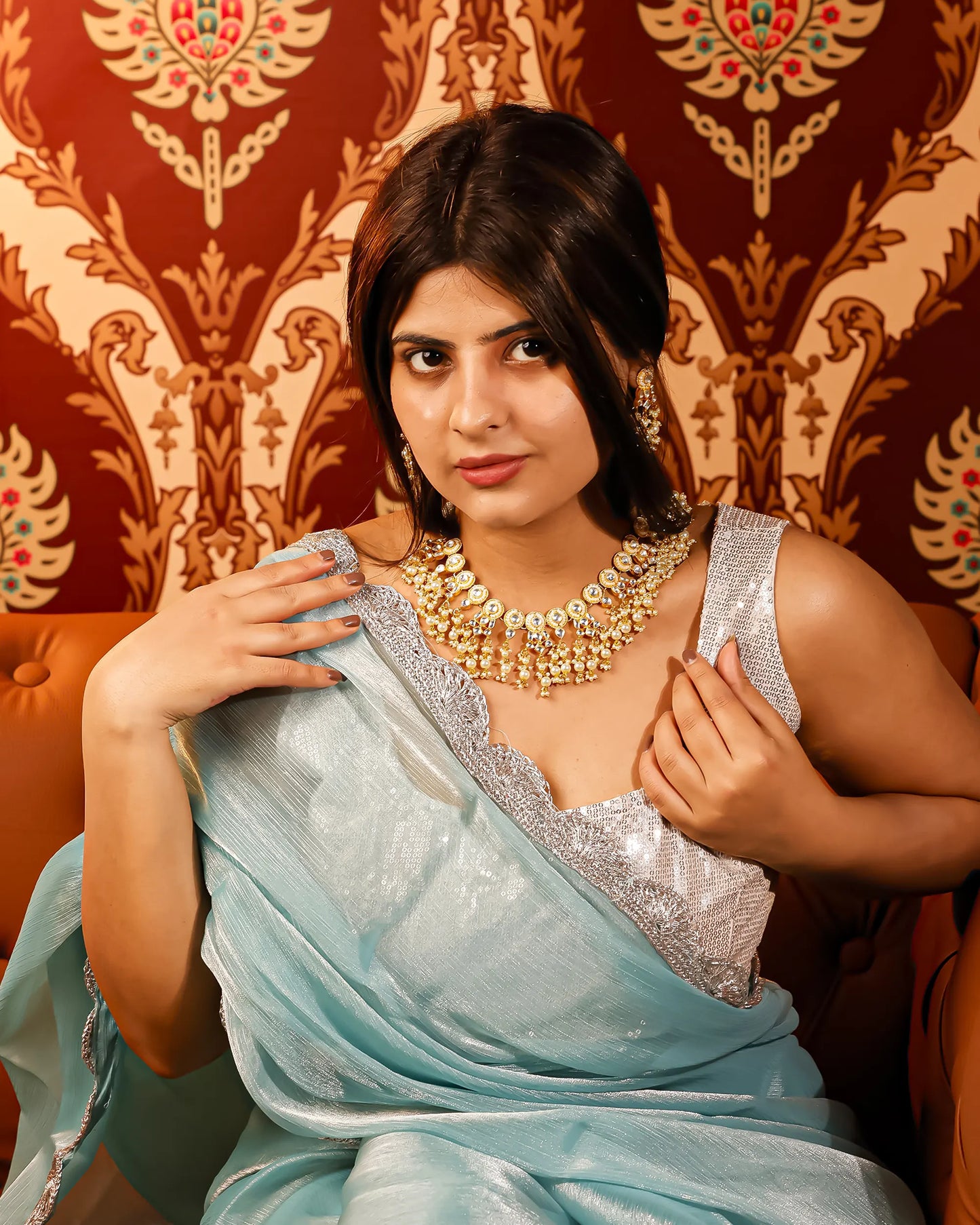 White Kundan Bridal Choker Set  Gold Plated Necklace & Earrings, Indian Wedding Jewelry, Traditional Polki Style Set