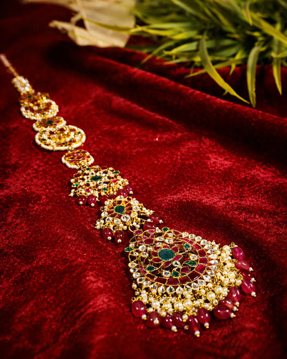 South Indian Bridal Hair Choti Jewelry Temple Kundan Accessory