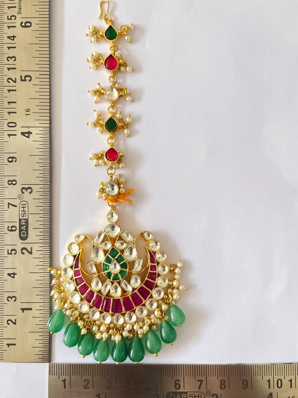 Indian Bridal Maang Tikka Headpiece, Kundan Pearl Forehead Jewelry, Pink Bridal Headpiece for Wedding, South Asian Bride Jewelry