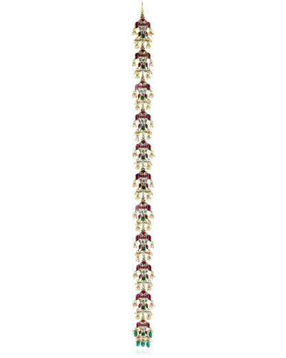 Traditional South Indian Bridal Braid Accessory: Temple Style Hair Jewelry
