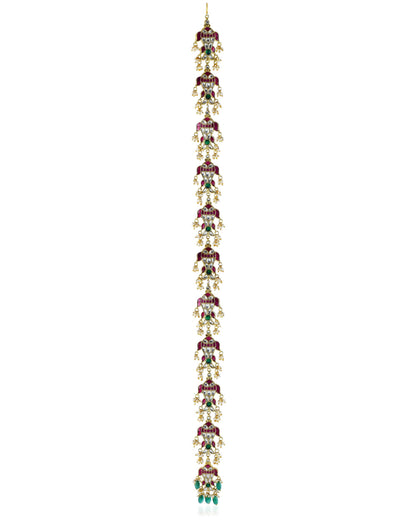 Traditional South Indian Bridal Braid Accessory: Temple Style Hair Jewelry