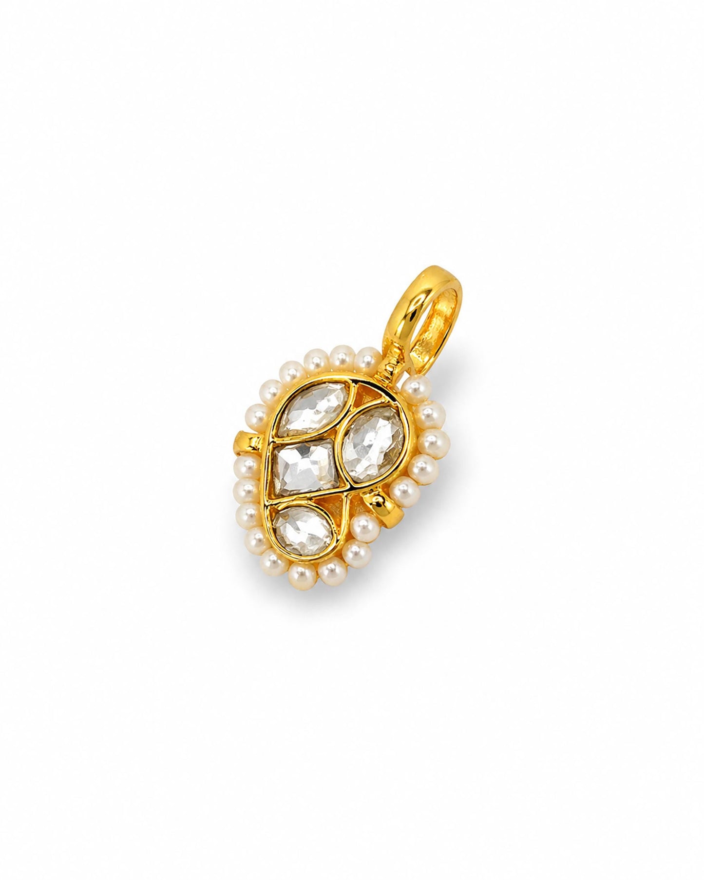 Traditional Kundan Nose Pin for Women, Gold Plated Pearl Nose Stud | Indian Ethnic Nath, Bridal Nose Ring, Handmade Jewelry Gift
