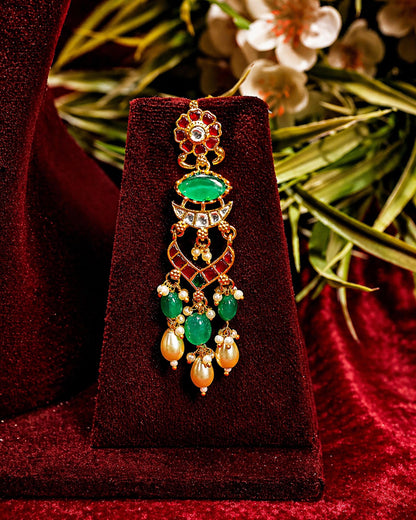 Green Kundan Choker Necklace Set, Indian Bridal Jewelry Set, Gold Plated Pearl Necklace, Pakistani Wedding Jewelry, Statement Choker Gifts