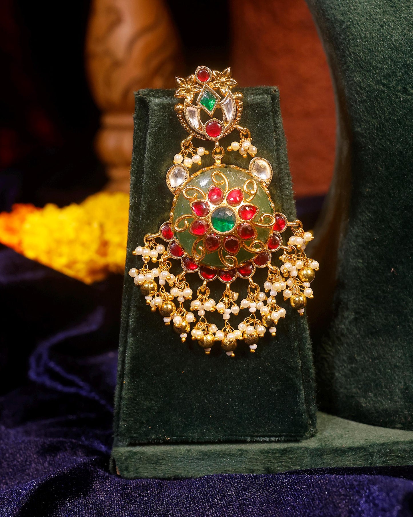 Kundan Meenakari Choker Necklace Set Earrings, Indian Bridal Jewelry, Pearl Gold Choker, Traditional Wedding Jewelry, Ethnic Festive Set