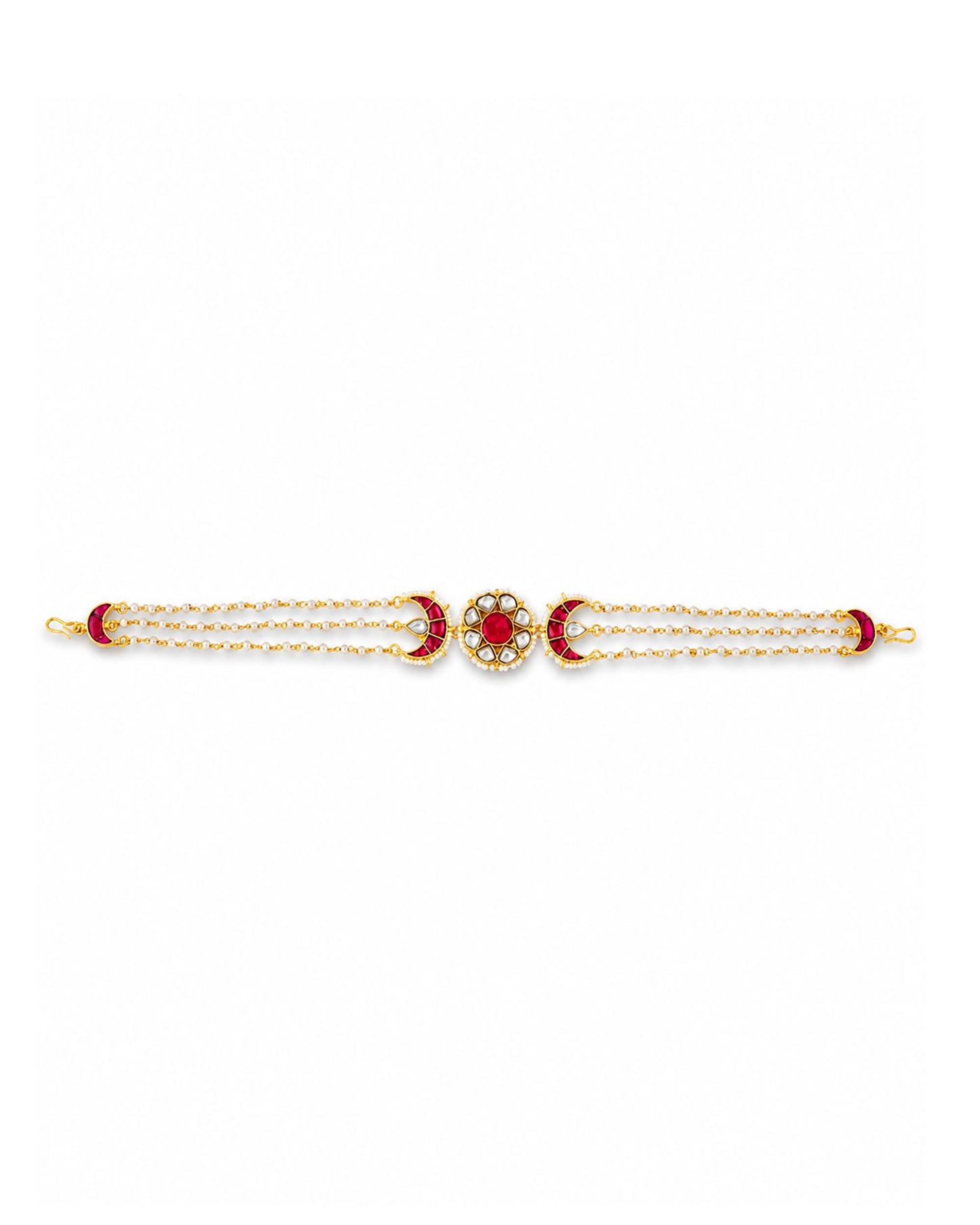 Kundan Sheeshpatti Matha Patti with Pearls, Bridal Head Jewelry, Indian Wedding Headpiece Jewelry