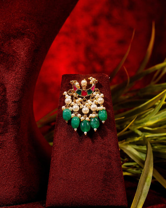 Kundan Choker Necklace Set, Green Beaded Bridal Jewelry, Pearl Meenakari Choker, Traditional Wedding Necklace, Ethnic Statement Jewelry