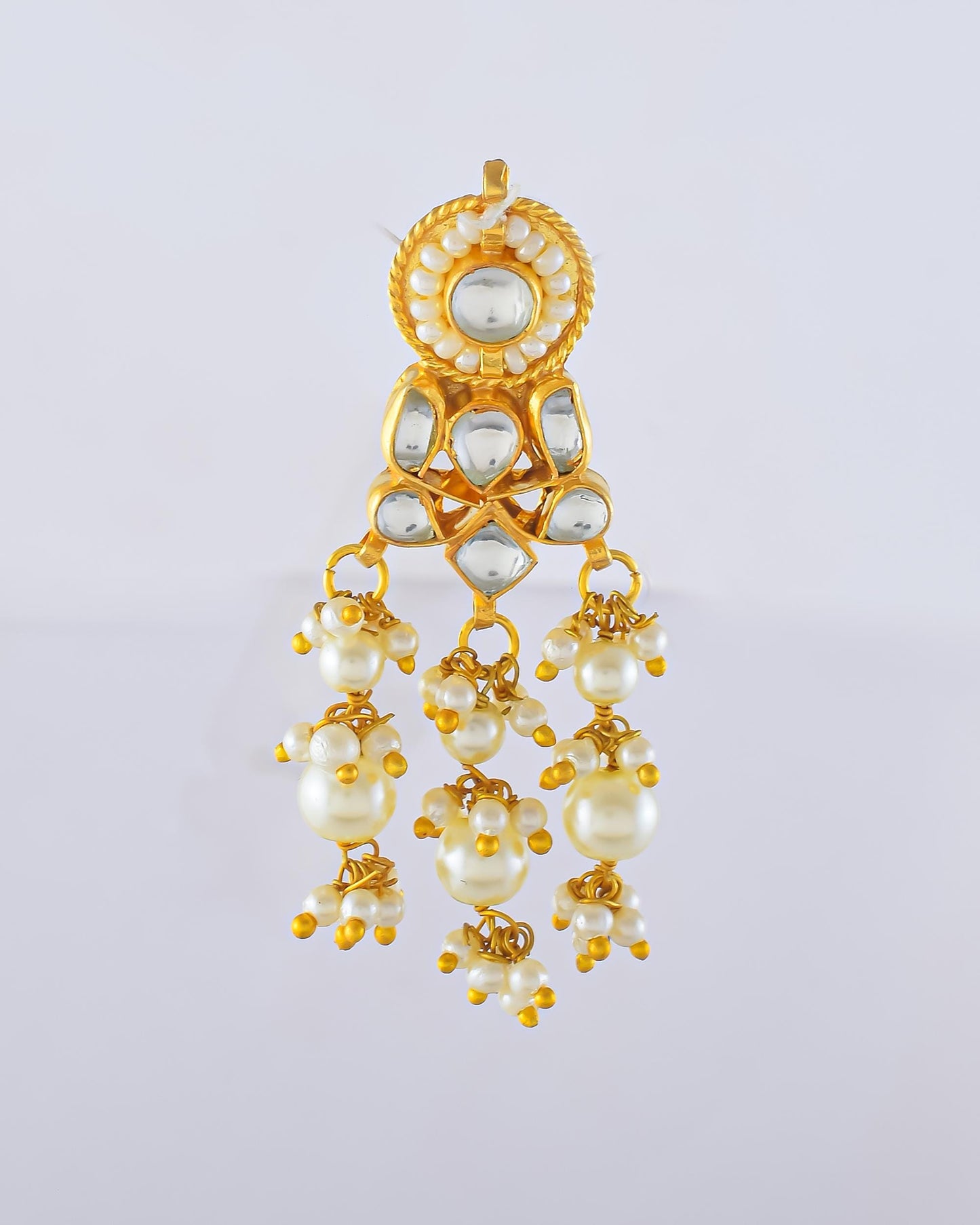 White Kundan Bridal Choker Set  Gold Plated Necklace & Earrings, Indian Wedding Jewelry, Traditional Polki Style Set