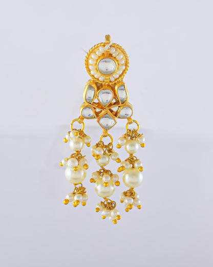 White Kundan Bridal Choker Set  Gold Plated Necklace & Earrings, Indian Wedding Jewelry, Traditional Polki Style Set