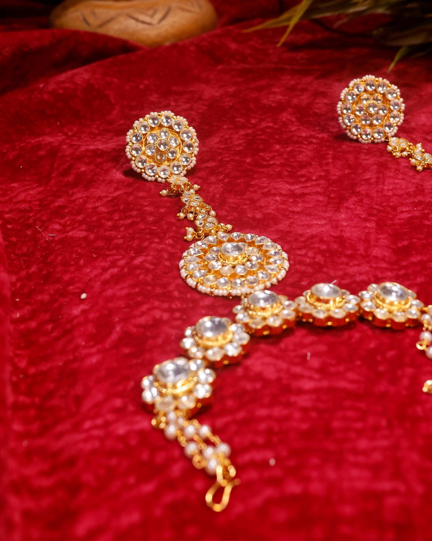 Kundan Hathphool Hand Harness Bracelet for Women, Bridal Hand Chain Jewelry, Indian Wedding Hand Accessory, Gold Plated Hand Jewelry
