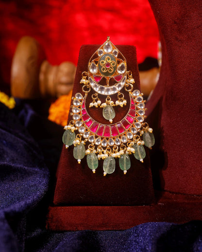 Meenakari Kundan Bridal Choker Set with Earrings & Maang Tikka  Designer Wedding Jewelry