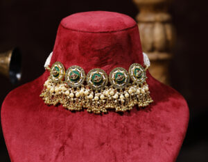 Multi colour Gold Plated Kundan Choker