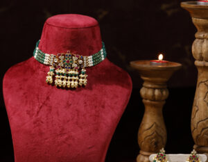 Multi colour Gold Plated Kundan Choker