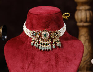 Multi colour Gold Plated Kundan Choker