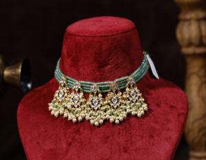 Multi colour Gold Plated Kundan Choker